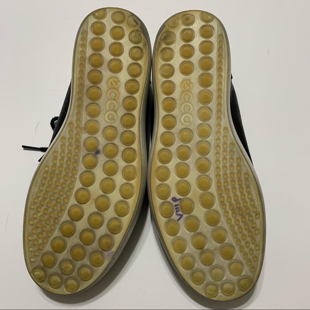 ECCO Soft 7 Black Leather Men’s Size 9 (43 EU)  Casual Sneakers - Picture 6 of 11